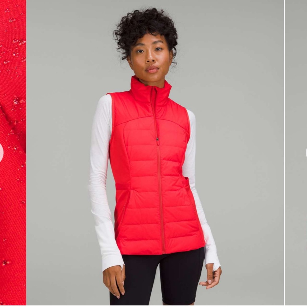 Lululemon Down For It All Vest Carnation Red